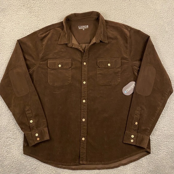 Baird Utility Shirt Mens 2XL Corduroy Elbow Patch Chocolate Limited Edition NEW - Picture 1 of 8